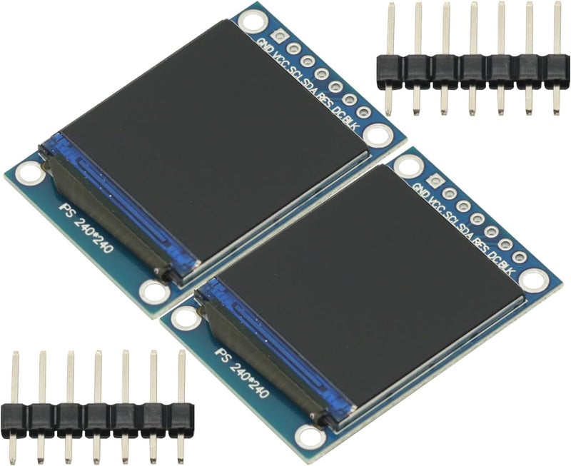GODIYMODULES 2 Pcs IPS 1.3 Inch 3.3V 7PIN Full Color TFT Display Screen ST7789 Drive IC 240 * 240 LCD OLED Display 240x240 for Arduino STM32 C51 - Image 1